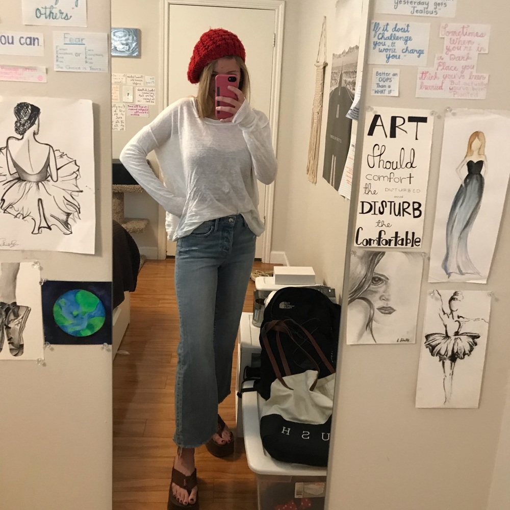 Madewell white sweater